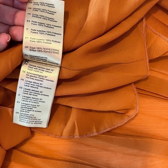 Scotch & Soda Smocked Mini Dress in Pumpkin Spice - Picture 16 of 16